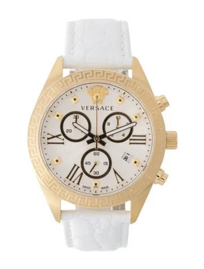Pre-owned Versace Greca Chrono Watch In Multi