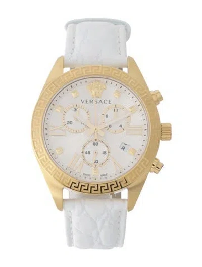 Pre-owned Versace Greca Chrono Watch In Multi