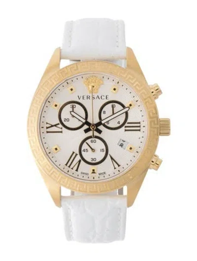 Pre-owned Versace Greca Chrono Watch In Multi