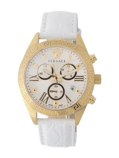 Pre-owned Versace Greca Chrono Watch In Multi