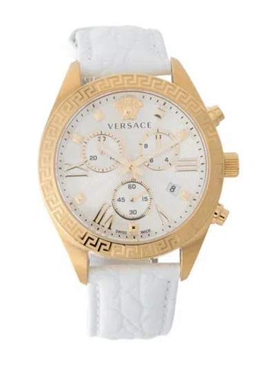 Pre-owned Versace Greca Chrono Watch In Multi