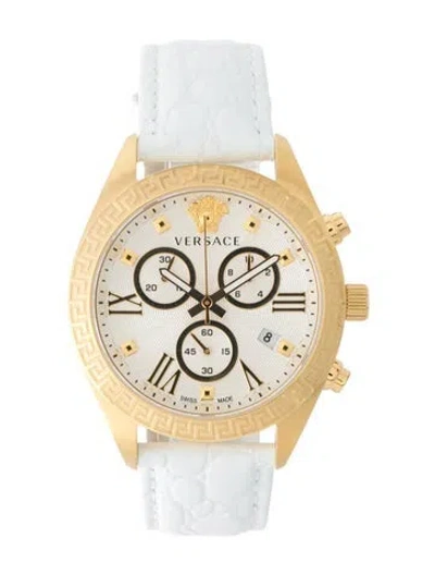 Pre-owned Versace Greca Chrono Watch In Multi