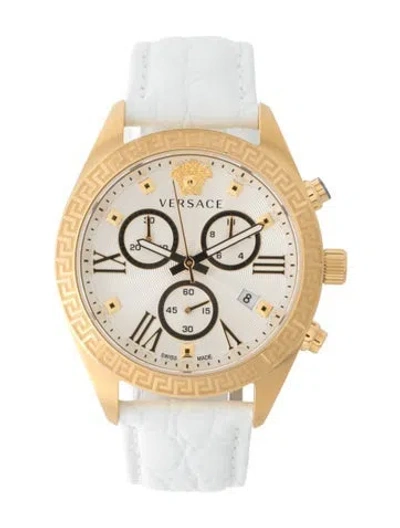 Pre-owned Versace Greca Chrono Watch In Multi