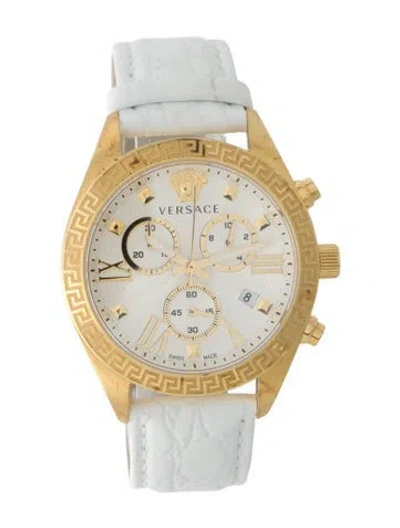 Pre-owned Versace Greca Chrono Watch In Multi