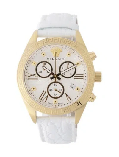 Pre-owned Versace Greca Chrono Watch In Multi