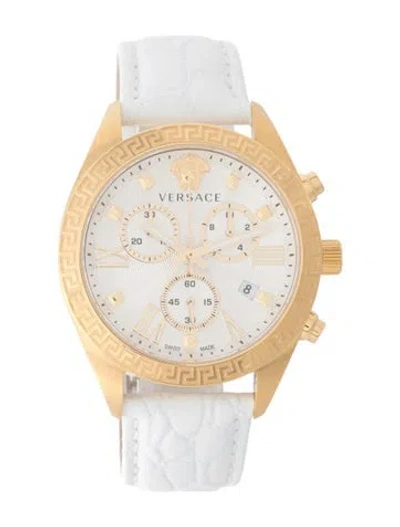 Pre-owned Versace Greca Chrono Watch In Multi