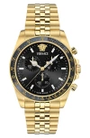 Versace Greca Chrono Wave Chronograph Watch, 43mm In Gold