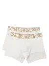 Versace Double Pack Boxer Briefs In White