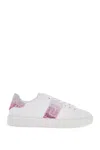 Versace Embroidered Greca Leather Sneaker In White