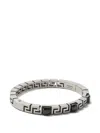 Versace Greca Crystal-embellished Bracelet In Silver