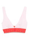 Versace Greca-detail Bralette In Pink