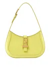 Versace Greca-detail Leather Shoulder Bag In Yellow