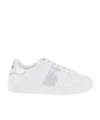 Versace Greca Embroidered Low-top Sneakers In White