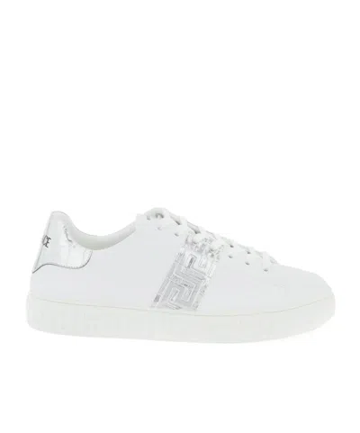 VERSACE VERSACE ROUND-TOE LACE-UP SNEAKERS