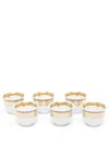 Versace Greca-detail Mini Mugs (set Of Six) In White