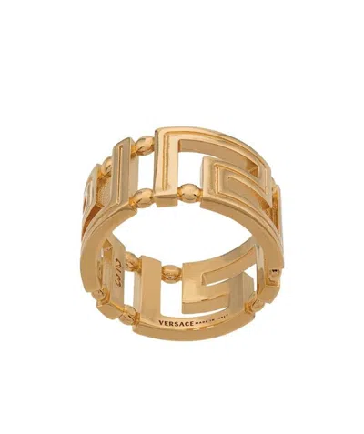 Versace Greca-detail Ring In Yellow