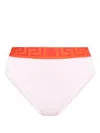 Versace Greca-detailed Briefs In Pink