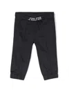 Versace Greca-detailed Twill Trousers In Blue