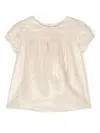 Versace Baby Girls Gold Greca Crêpe Dress In Gold
