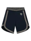 Versace Greca-detailing Shorts In Blue