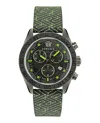 Versace Greca Dome Chrono Leather Watch In Multi