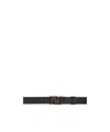 Versace Greca Double-sided Belt In Black