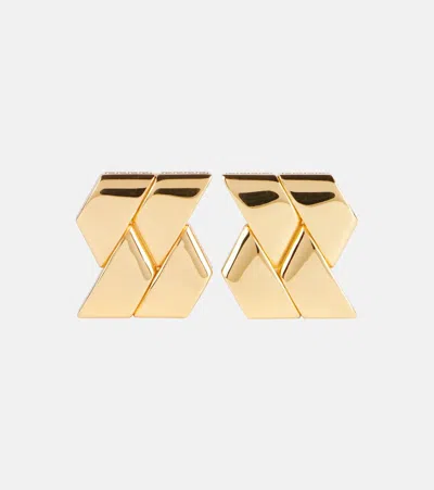 Versace Greca Earrings In Gold