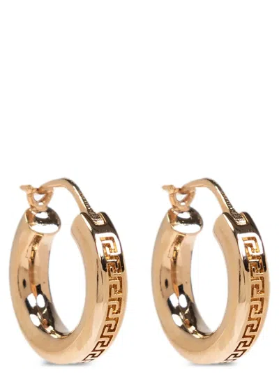 Versace Greca Earrings In Gold