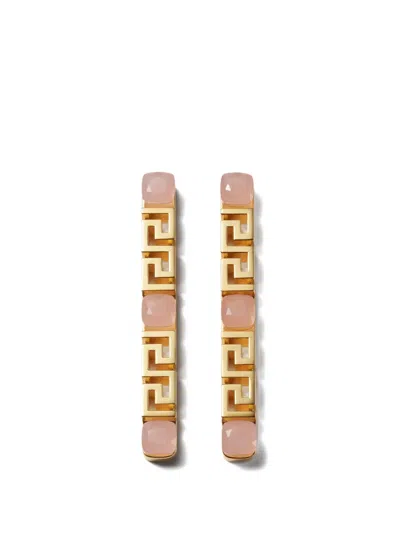 Versace Greca Earrings In Multi