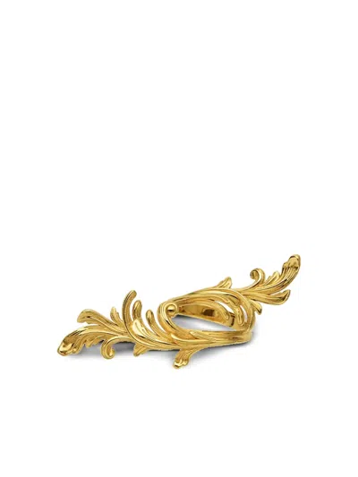 Versace Greca-embellished Ring In Gold