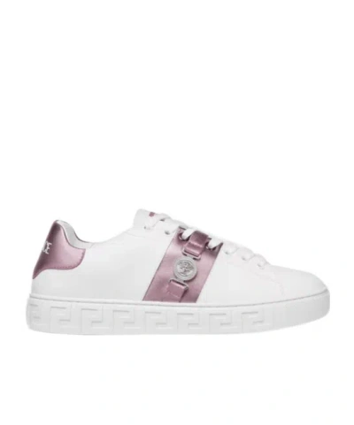 Versace Greca Embellished Sneakers In Multi