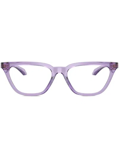 VERSACE GRECA-EMBOSSED CAT-EYE GLASSES