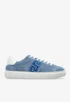Versace Greca-detail Sneakers In Blue