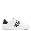 Versace Greca Embroidered Low-top Sneakers In White
