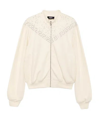 VERSACE GRECA-EMBROIDERED SWEATSHIRT