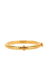 Versace Geometric Hexagonal Pattern Bangle In Gold