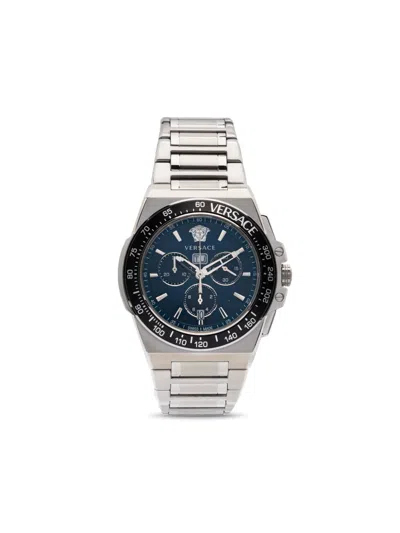 Versace Watch Greca Extreme Chrono In Blue
