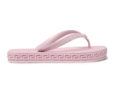 Pre-owned Versace Greca Flip Flops (women's) Sneakers In Light Pink