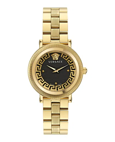 Versace Greca Flourish Bracelet Watch In Gold