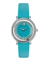 Versace Greca Flourish Leather Watch In Multi