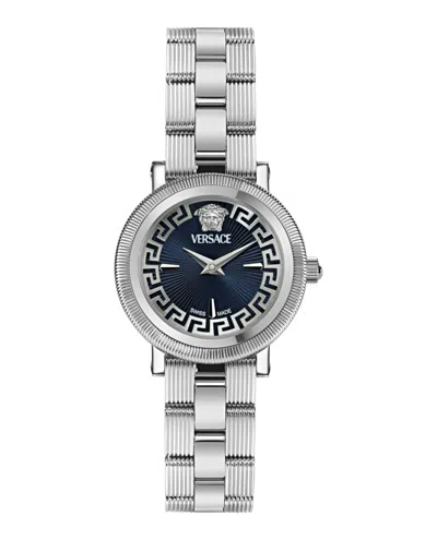Versace Greca Flourish Petite Bracelet Watch In Metallic