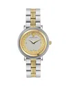Versace Women's Swiss Greca Flourish Two-tone Stainless Steel Bracelet Watch 35mm In Silver/two-tone