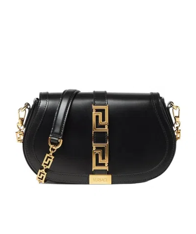 VERSACE VERSACE GRECA FOLD-OVER CROSSBODY BAG