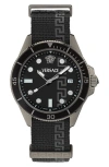 Versace Greca Force Watch In Black