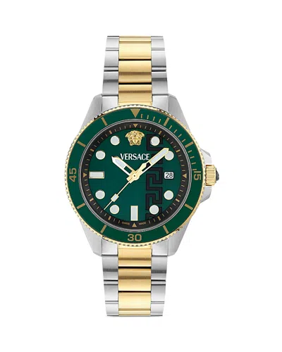 Versace Greca Force Watch, 42mm In Green