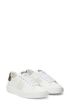 Versace Greek Pattern Sneakers In White Brown Spotted Calf Hair
