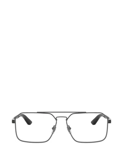 Versace Greca Geometric-frame Glasses In Black