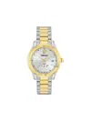 Versace Greca Gmt Fluted 41mm In Metallic