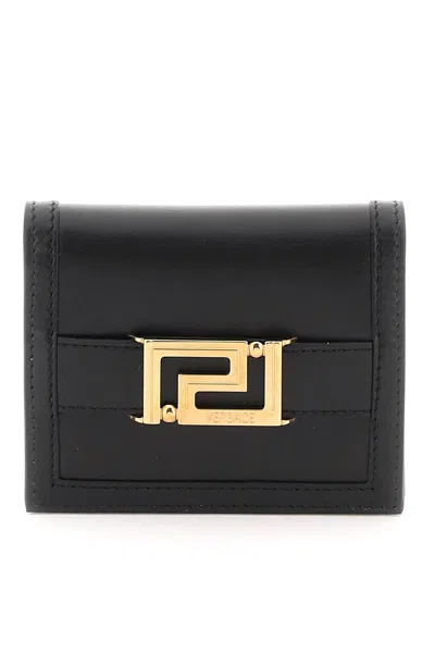 Versace Greca Goddes Wallet In Black