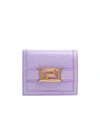 Versace Greca Goddess Bi-fold Wallet In Purple